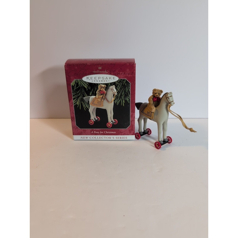 Hallmark‎ "A Pony For Christmas" 1998 Dated Christmas Ornament new In Box